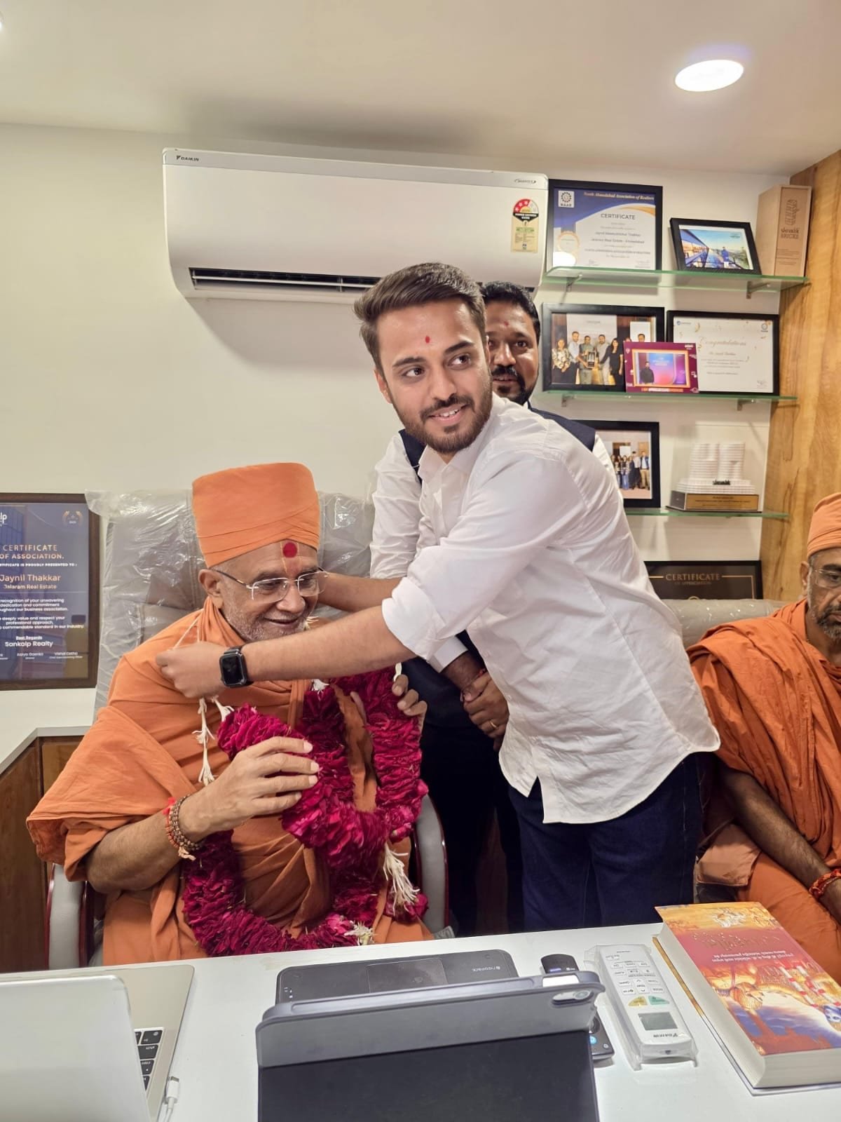Seeking blessings from an elder ahead of a launch