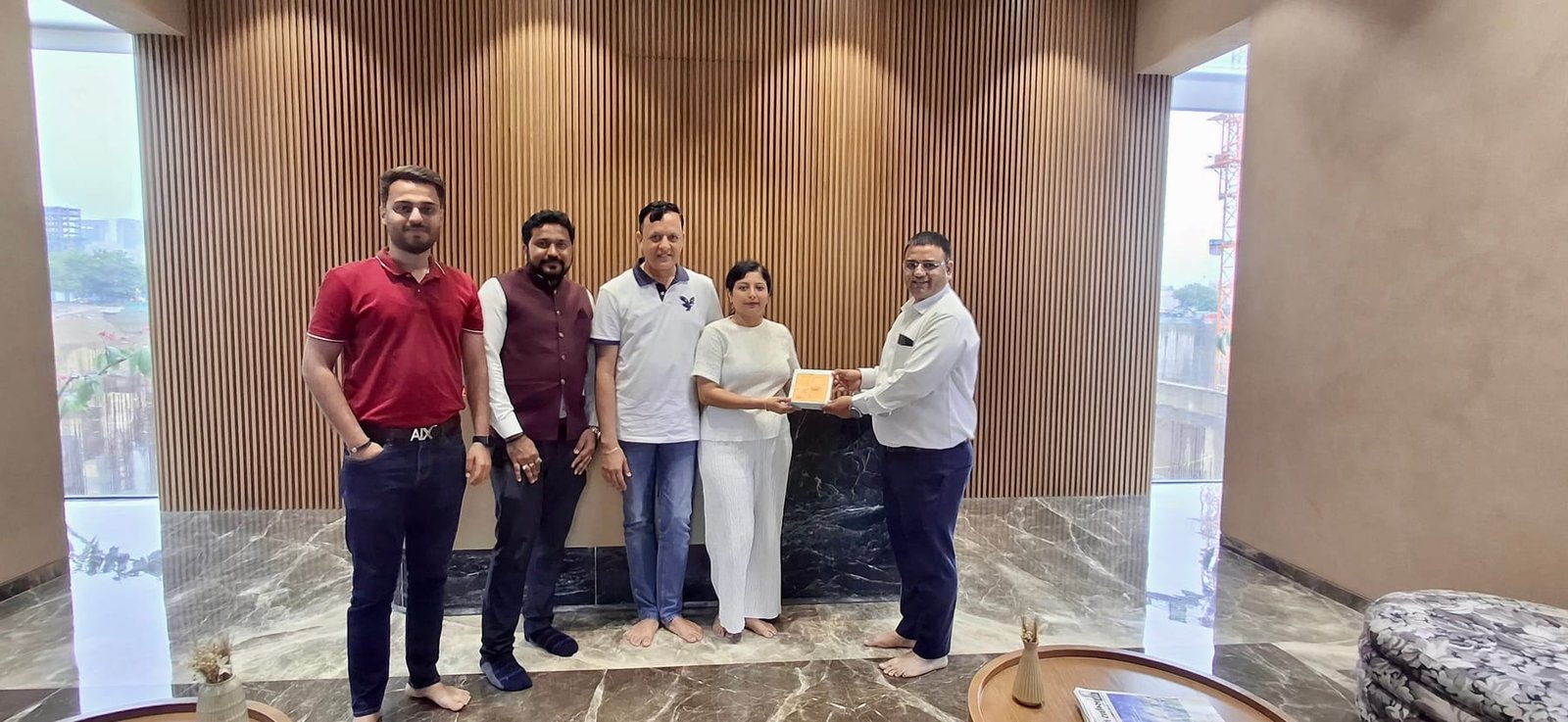 A token of appreciation exchanged between partners